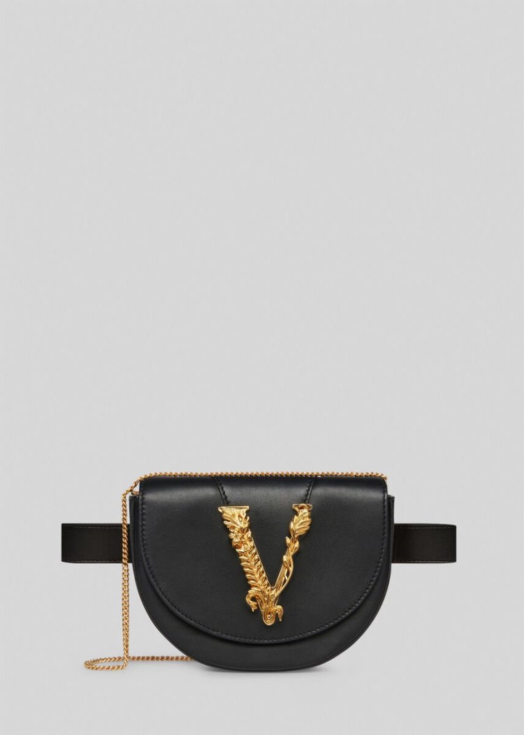 Versace Virtus Belt Bag Τσαντα Μεσησ γυναικεια μαυρα | Z22MR31