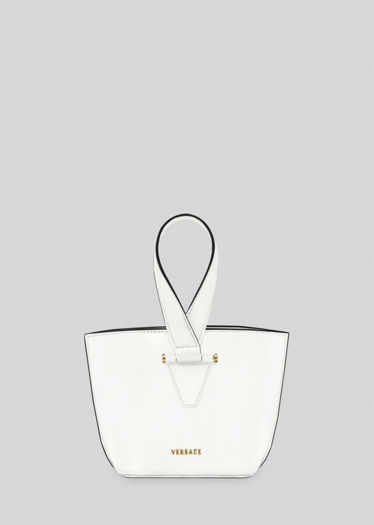 Versace Virtus Bucket Bag Top Handle γυναικεια ασπρα | CQ4PAU0