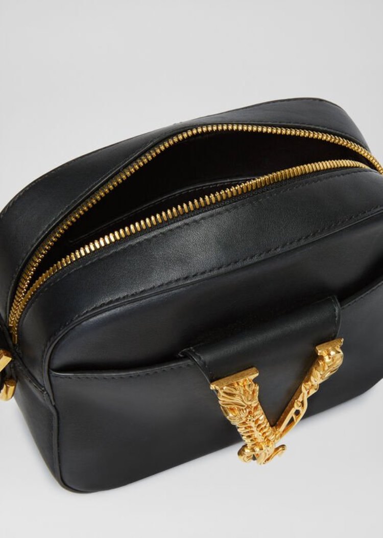 Versace Virtus Camera Bag Virtus Bag γυναικεια μαυρα | G5R6VX4