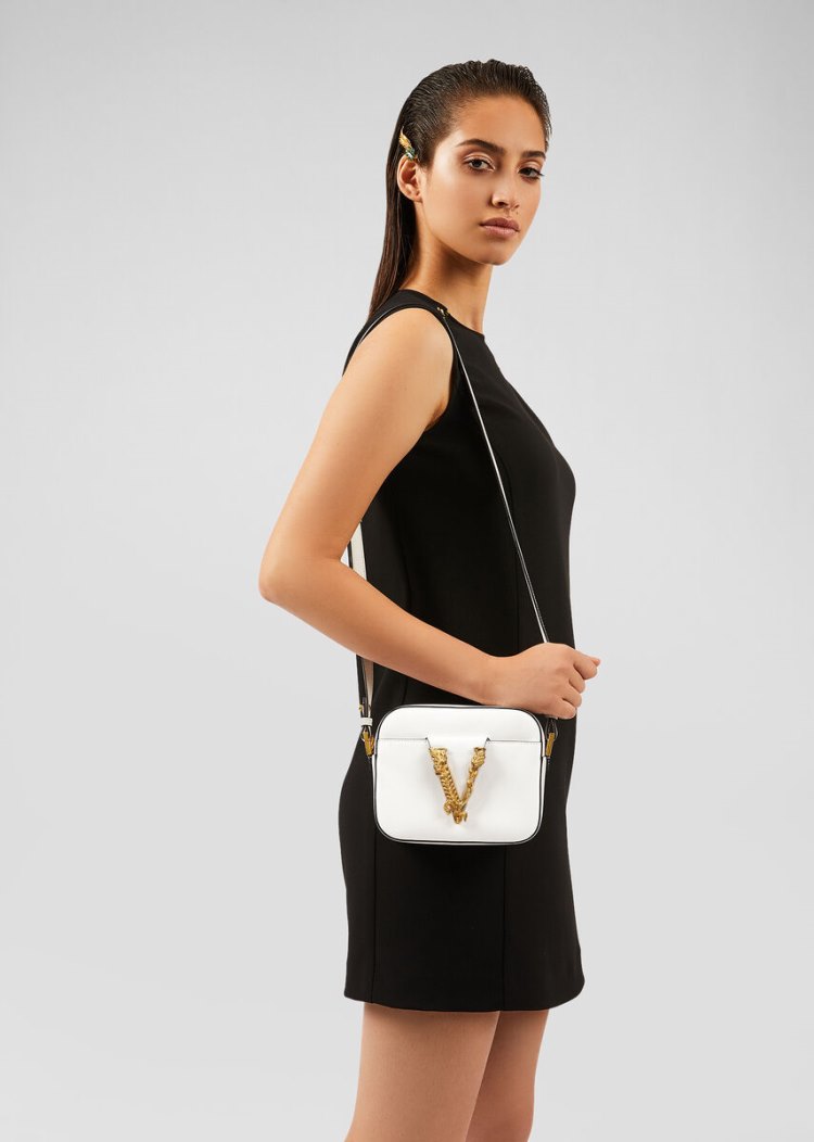 Versace Virtus Camera Bag Virtus Bag γυναικεια ασπρα | HDH0HLE