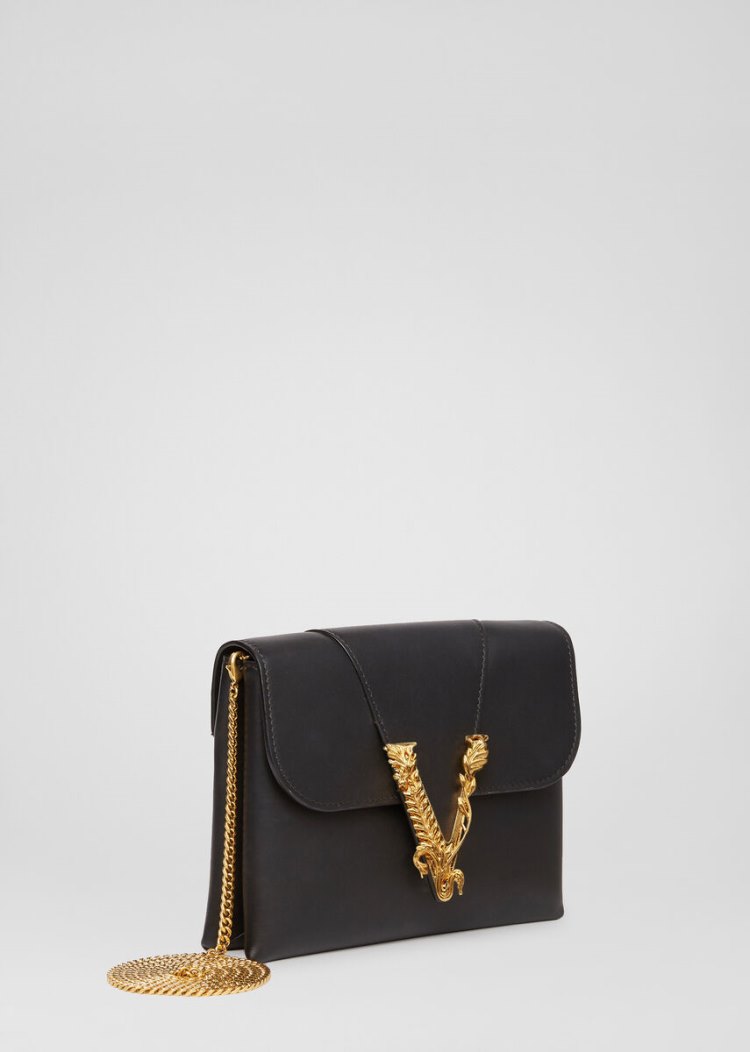 Versace Virtus Clutch Virtus Bag γυναικεια μαυρα | DXOC89B