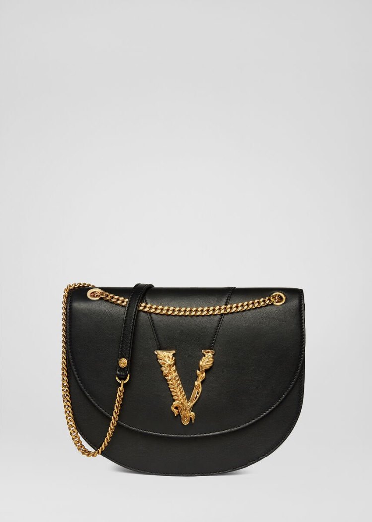 Versace Virtus Crossbody Bag τσάντεσ ώμου γυναικεια μαυρα | ZB28VU5