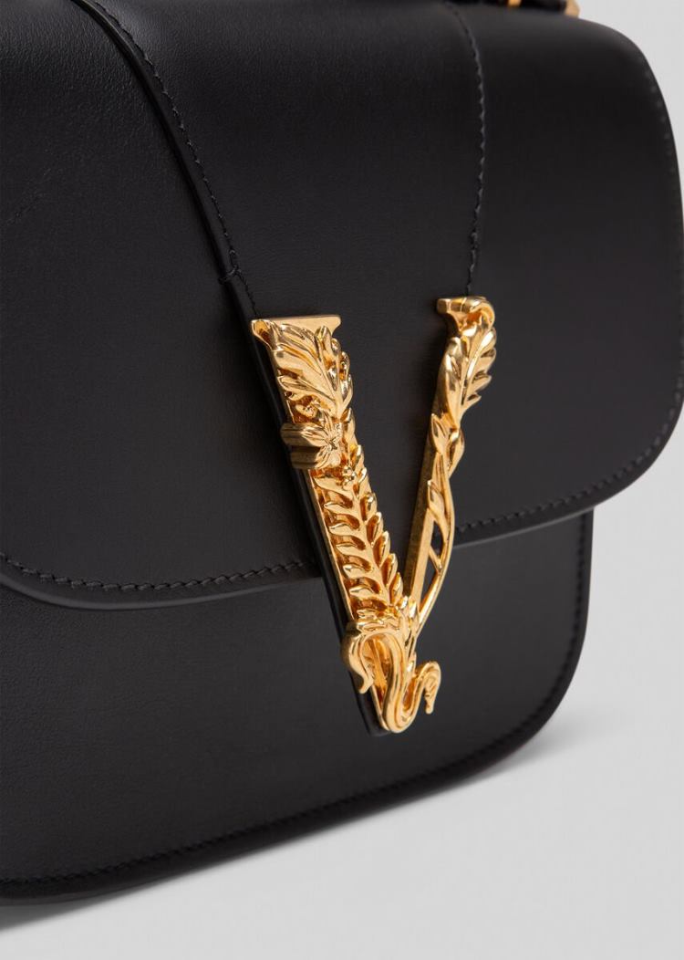 Versace Virtus Dual-Carry Bag τσαντα χειροσ γυναικεια μαυρα | 4QF403R