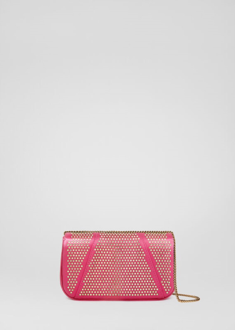 Versace Virtus Embellished Evening Bag Evening Bags γυναικεια ροζ | XV9XCCZ