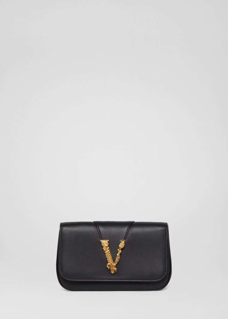 Versace Virtus Evening Bags γυναικεια μαυρα | 9ECP6UV