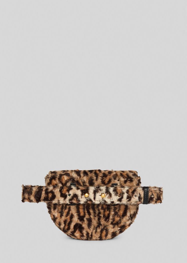 Versace Virtus Faux Fur Belt Bag Τσαντα Μεσησ γυναικεια λεοπαρ | 7RUJAGH