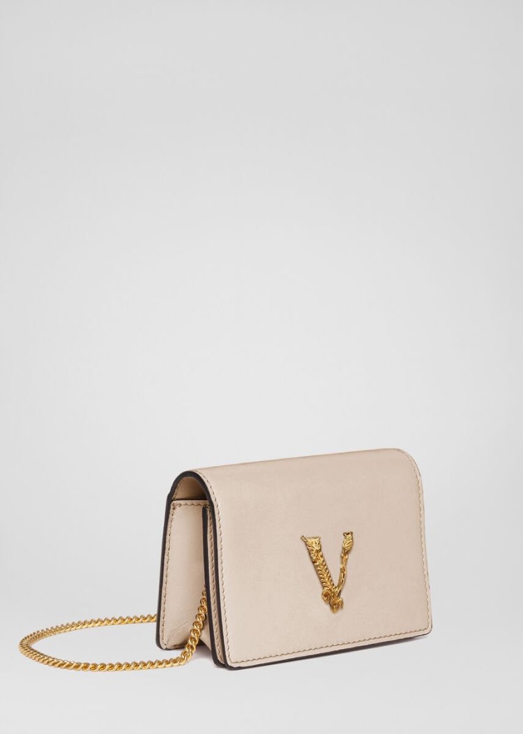 Versace Virtus Mini Chain Wallet πορτοφολια γυναικεια ροζ | OA4HDR8