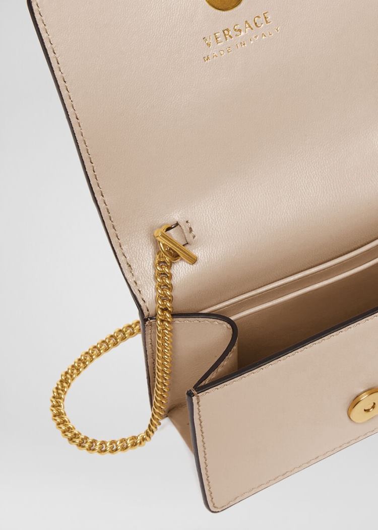 Versace Virtus Mini Chain Wallet πορτοφολια γυναικεια ροζ | OA4HDR8