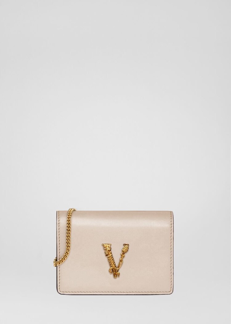 Versace Virtus Mini Chain Wallet πορτοφολια γυναικεια ροζ | OA4HDR8