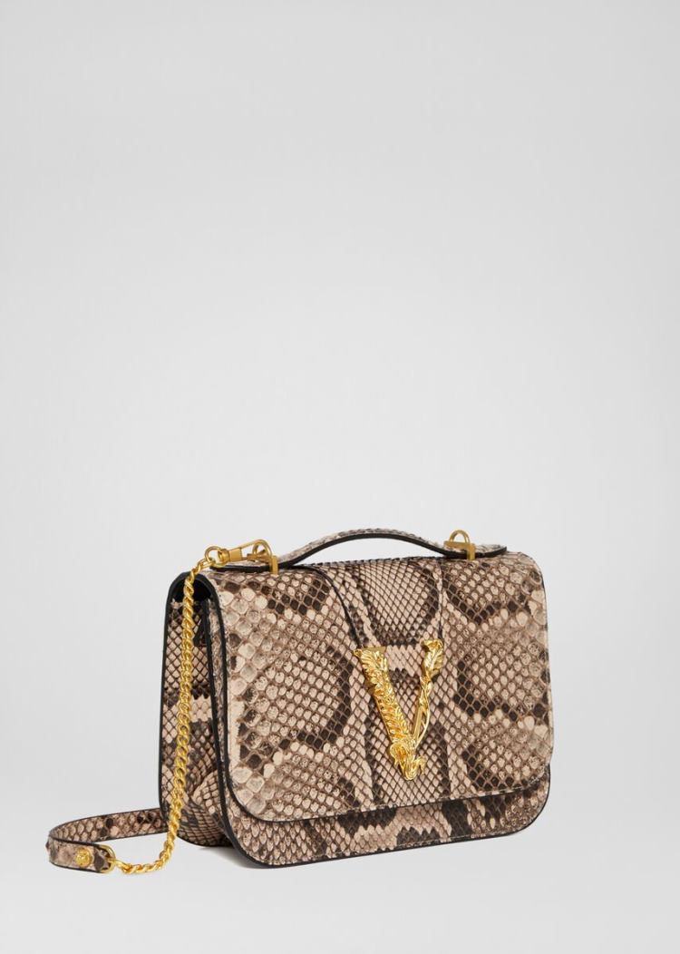 Versace Virtus Python Shoulder Bag τσάντεσ ώμου γυναικεια ροζ | OASP69A