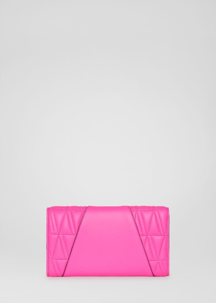 Versace Virtus Quilted Chain Wallet πορτοφολια γυναικεια ροζ | 2JKR3BU