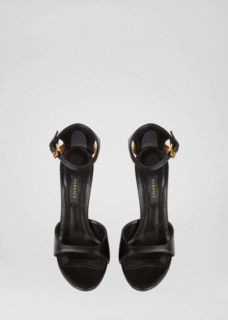 Versace Virtus Sandals σανδαλια γυναικεια μαυρα | UDE2RQP