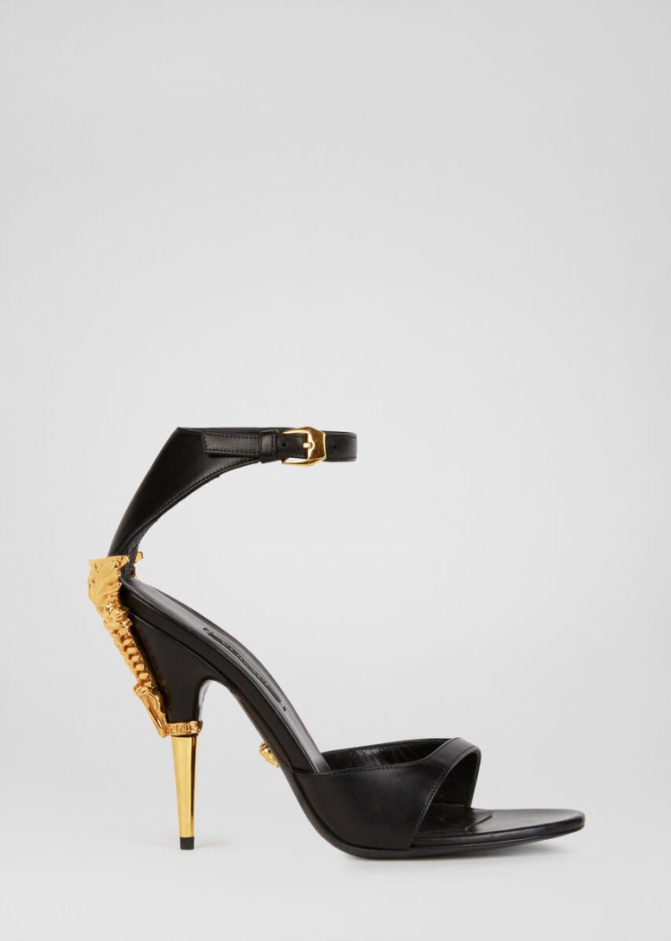 Versace Virtus Sandals σανδαλια γυναικεια μαυρα | UDE2RQP