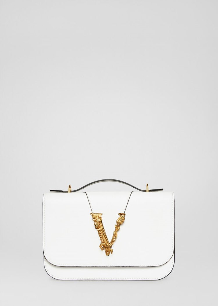 Versace Virtus Shoulder Bag Virtus Bag γυναικεια ασπρα | MRCTCKI