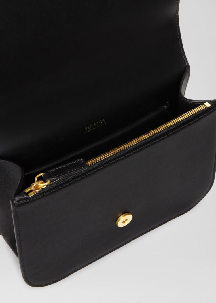 Versace Virtus Shoulder Bag Virtus Bag γυναικεια μαυρα | R9WN9U4