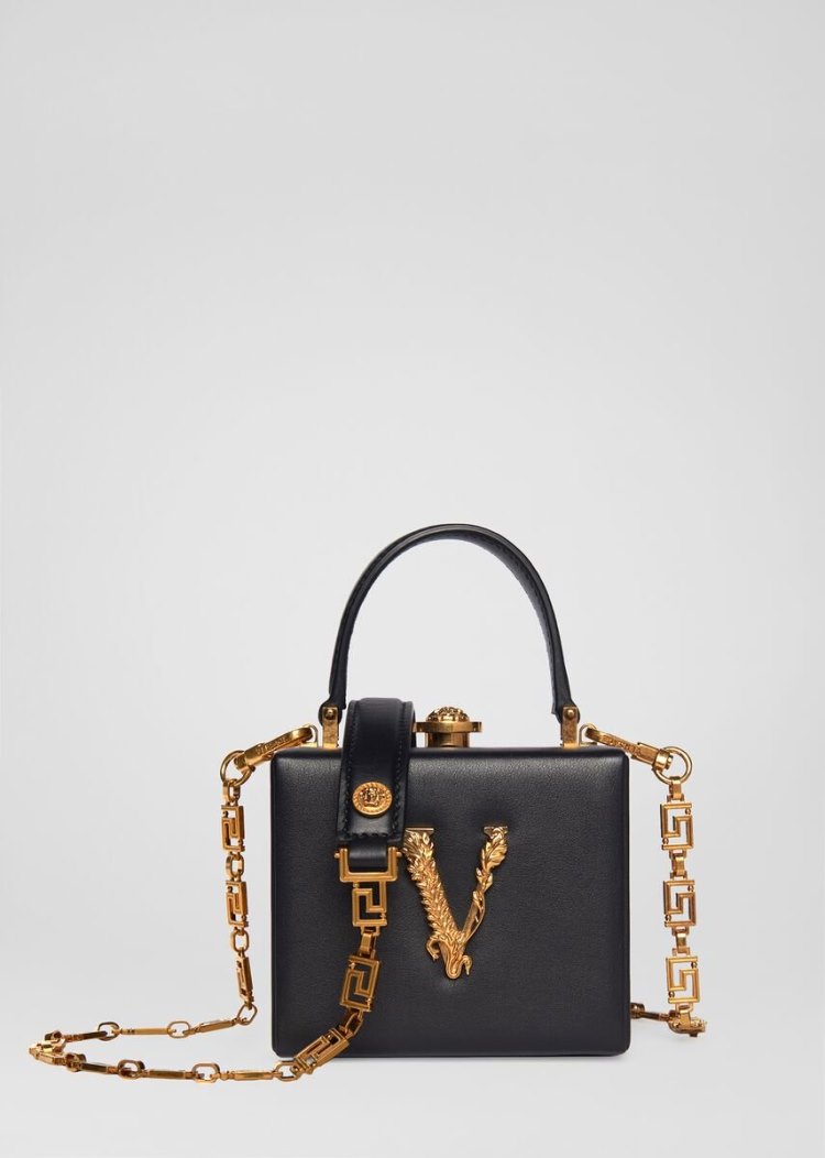 Versace Virtus Square Handbag τσαντα χειροσ γυναικεια μαυρα | 7MLNNEX
