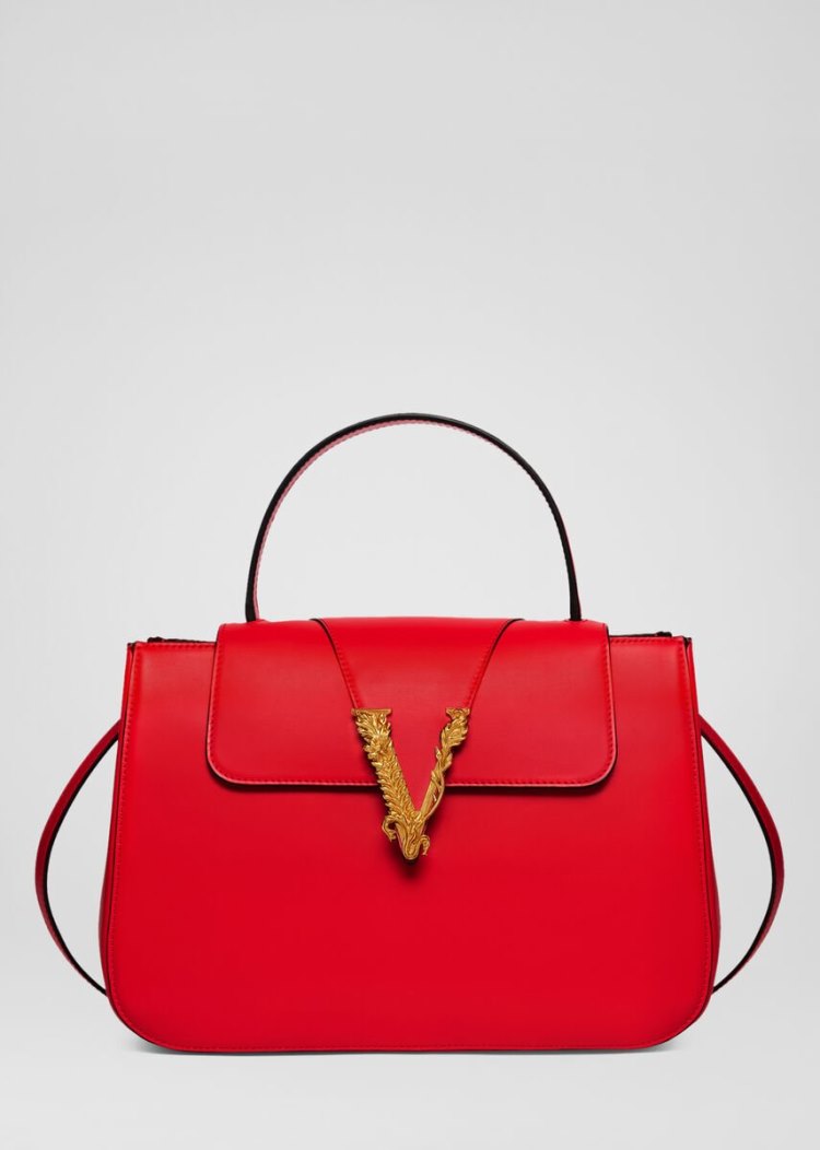 Versace Virtus Top Handle Bag Handle Bag γυναικεια κοκκινα | B9NEQKF