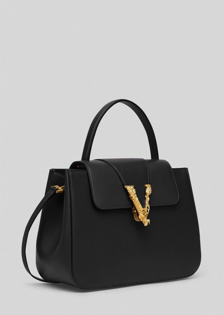 Versace Virtus Top Handle Bag Handle Bag γυναικεια μαυρα | T29E60M