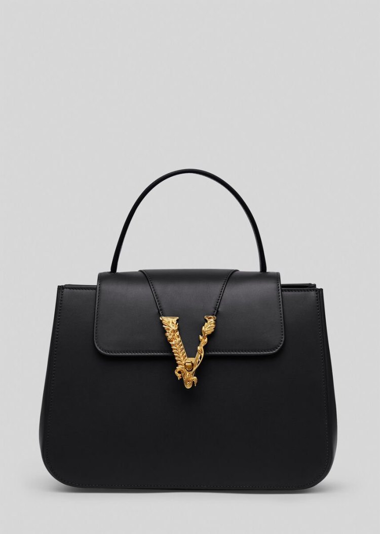 Versace Virtus Top Handle Bag Handle Bag γυναικεια μαυρα | T29E60M