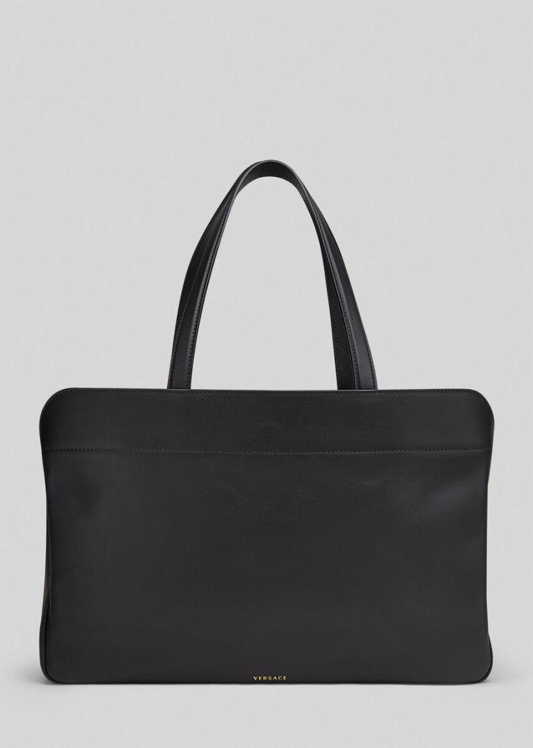 Versace Virtus Tote Bag Virtus Bag γυναικεια μαυρα | Q6OSX71