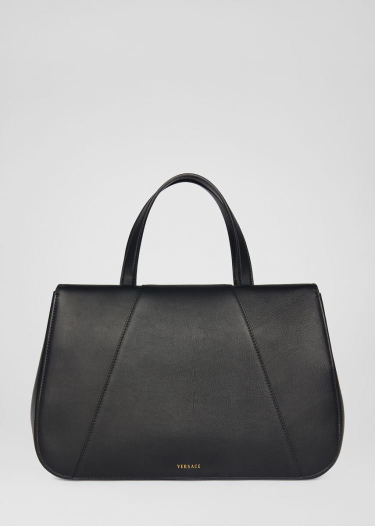 Versace Virtus Tote Bag Virtus Bag γυναικεια μαυρα | XLF7UBL