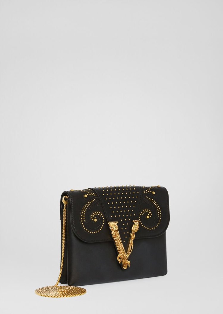 Versace Virtus Western Clutch τσάντα clutch γυναικεια μαυρα | PXCXRS6