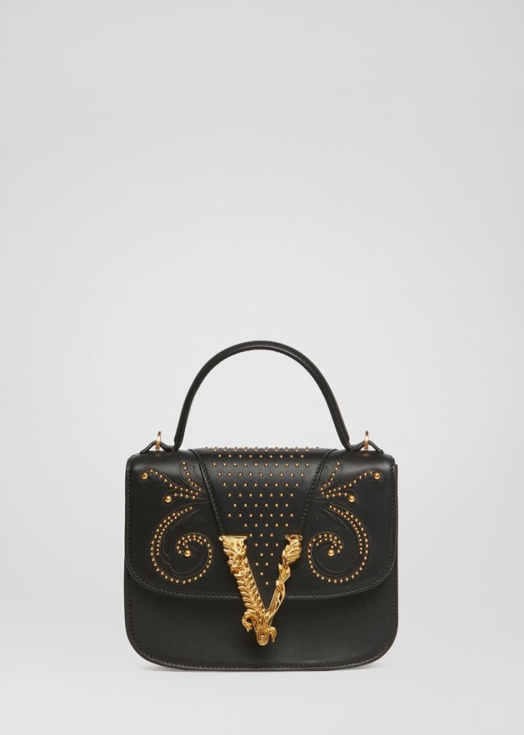 Versace Virtus Western Dual Carry Bag τσαντα χειροσ γυναικεια μαυρα | CYGEUZK