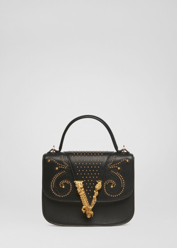Versace Virtus Western Dual Carry Bag τσαντα χειροσ γυναικεια μαυρα | GZXJS29