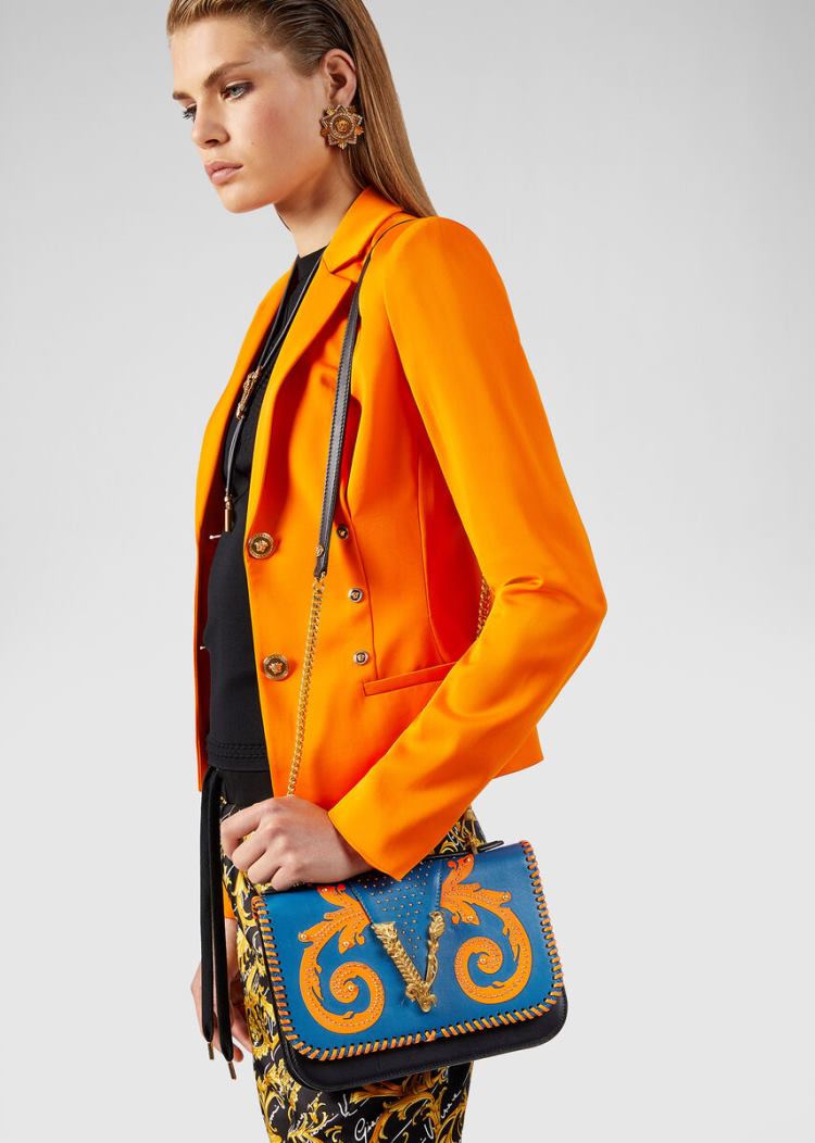 Versace Virtus Western Shoulder Bag Virtus Bag γυναικεια Πολύχρωμο | C4A3PMQ