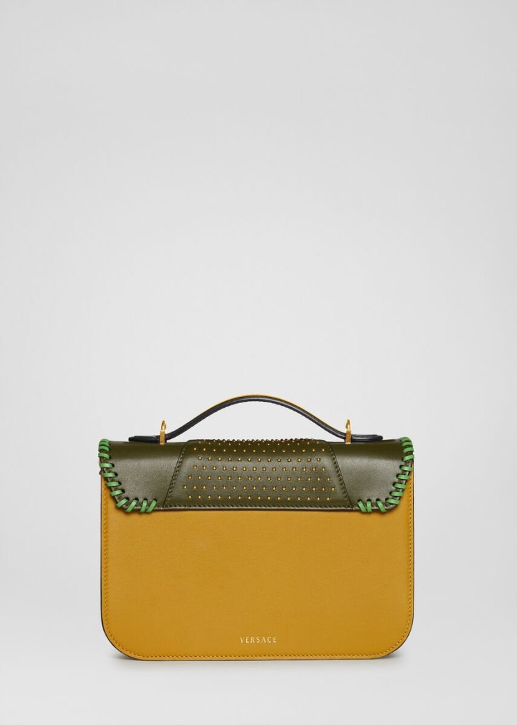 Versace Virtus Western Shoulder Bag τσάντεσ ώμου γυναικεια κίτρινα | J89074C