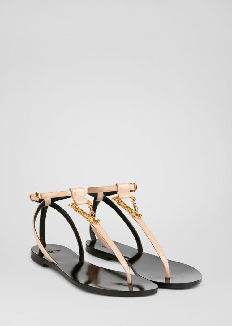 Versace Virtus φλατ Sandals σανδαλια γυναικεια Χακί | QRKPBBK