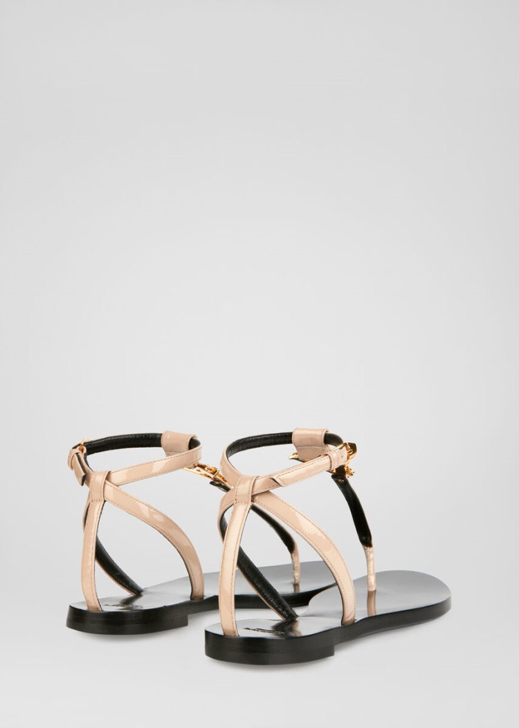 Versace Virtus φλατ Sandals σανδαλια γυναικεια Χακί | QRKPBBK