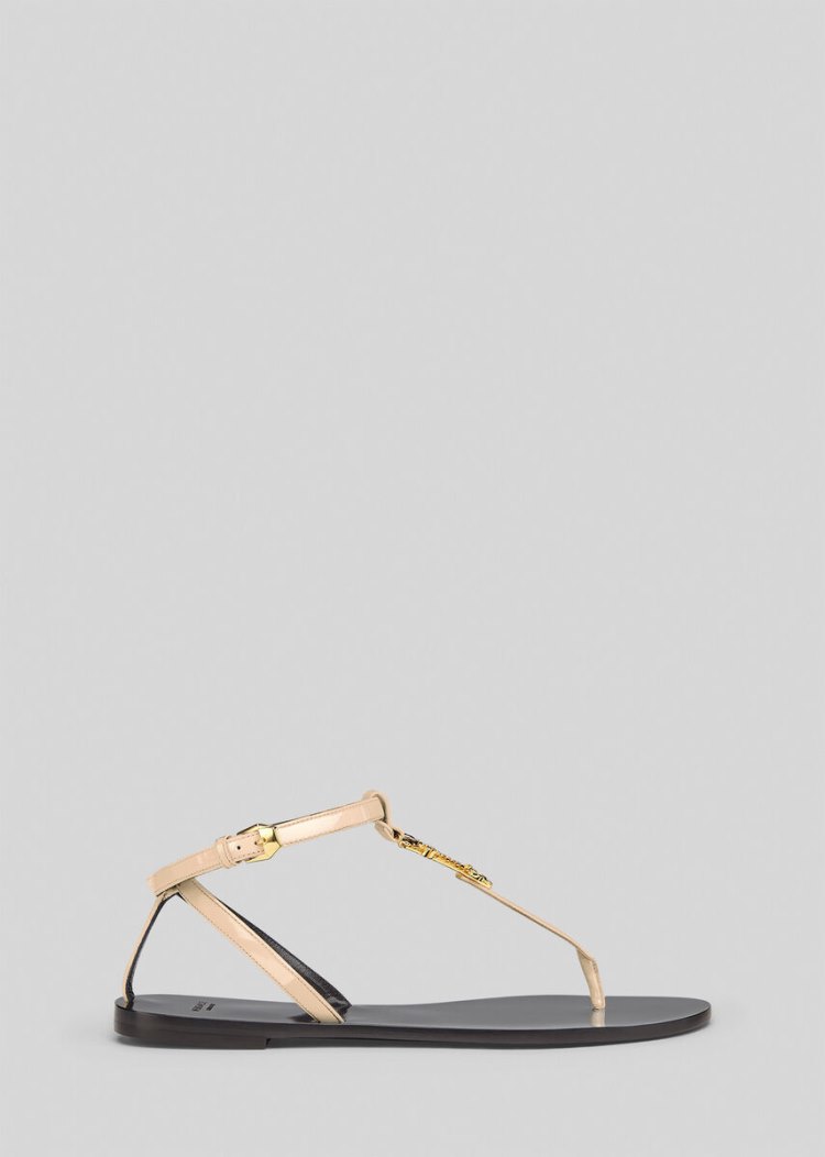 Versace Virtus φλατ Sandals σανδαλια γυναικεια Χακί | QRKPBBK