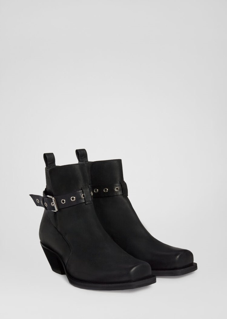 Versace Western Ankle Boots μποτεσ ανδρικα μαυρα | K2JVL4I