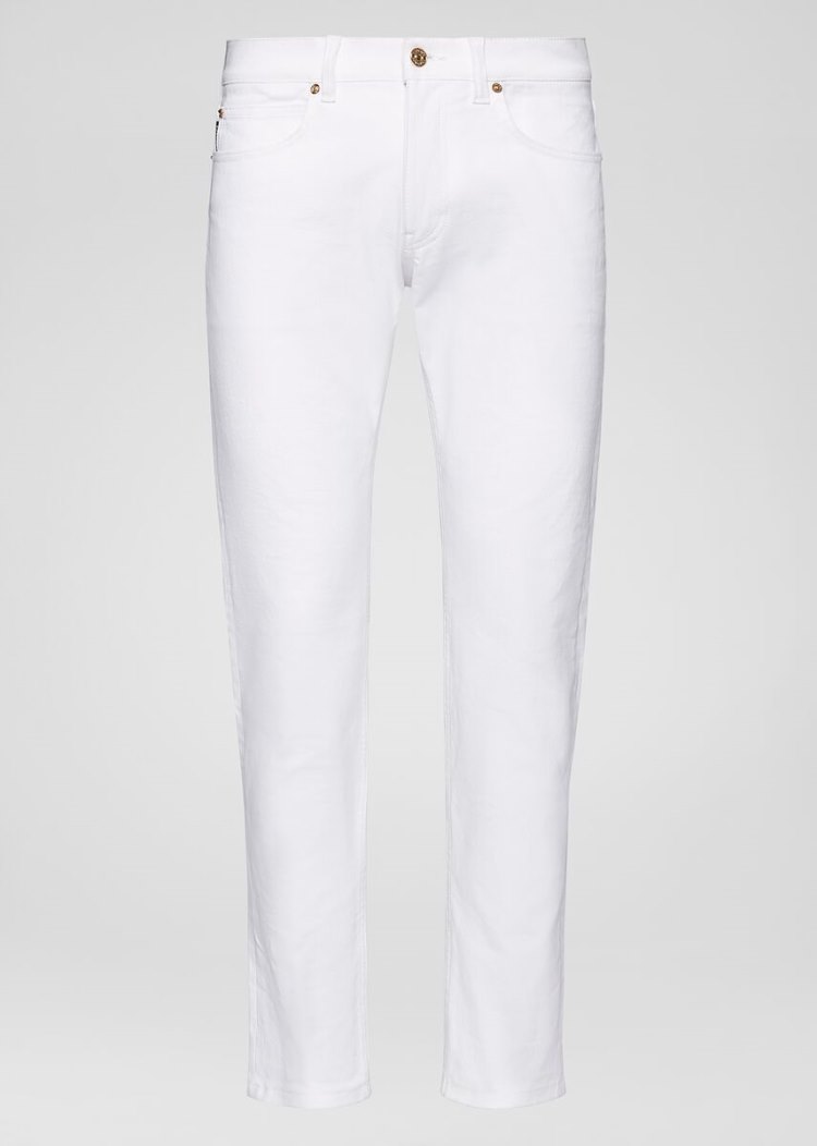 Versace White Jeans τζιν παντελονι ανδρικα ασπρα | PSQH30T