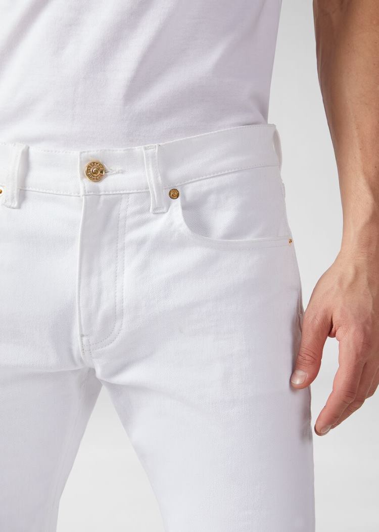 Versace White Jeans τζιν παντελονι ανδρικα ασπρα | Q7R74JV