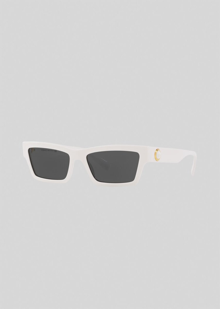 Versace White Medusa Ares Cat Eye γυαλια ηλιου γυναικεια ασπρα | M3AS1IS