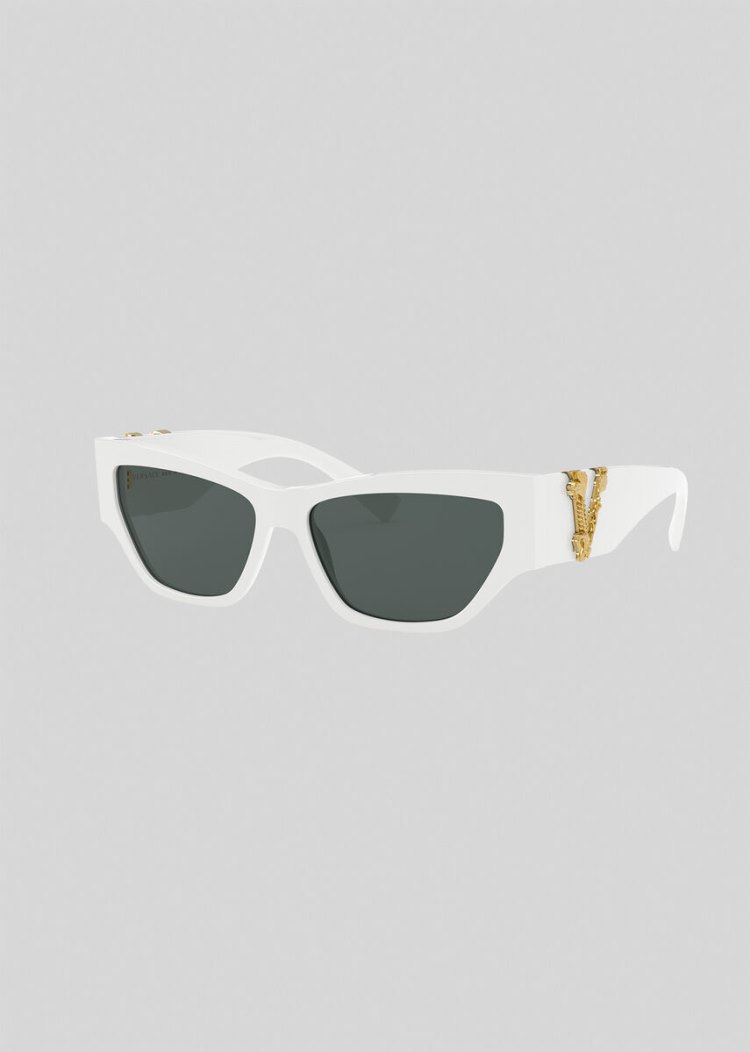 Versace White Virtus Cat-Eye γυαλια ηλιου γυναικεια ασπρα | 8NIAGIN