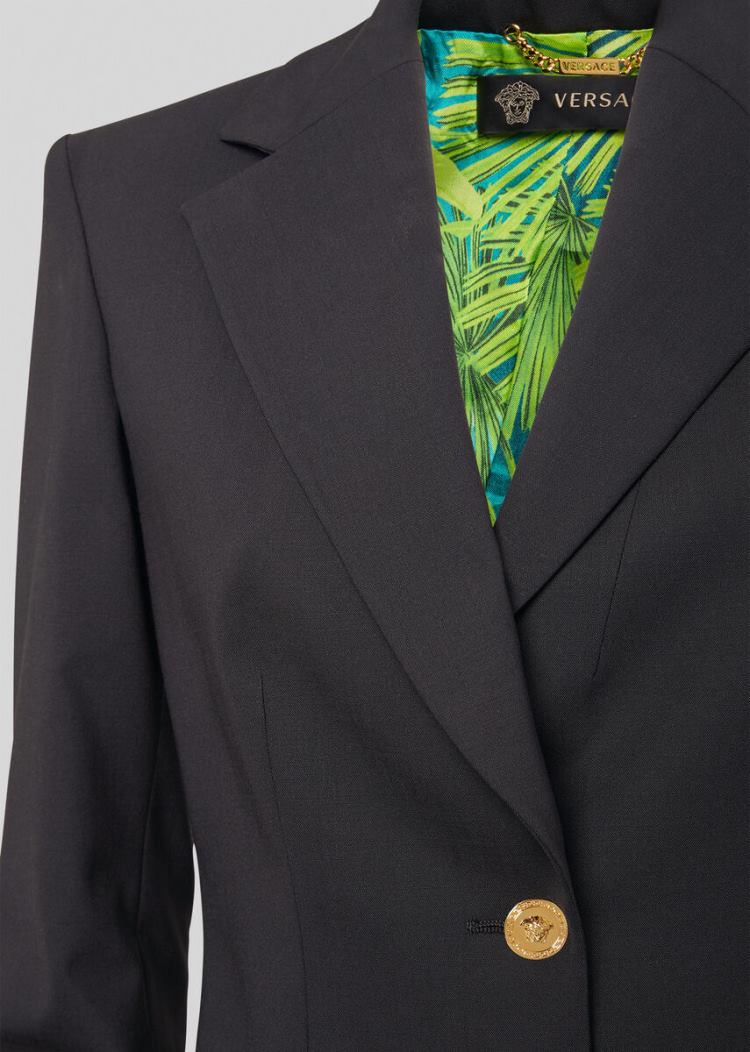 Versace Wool Blazer Μπλέιζερ γυναικεια μαυρα | ATIKY1R