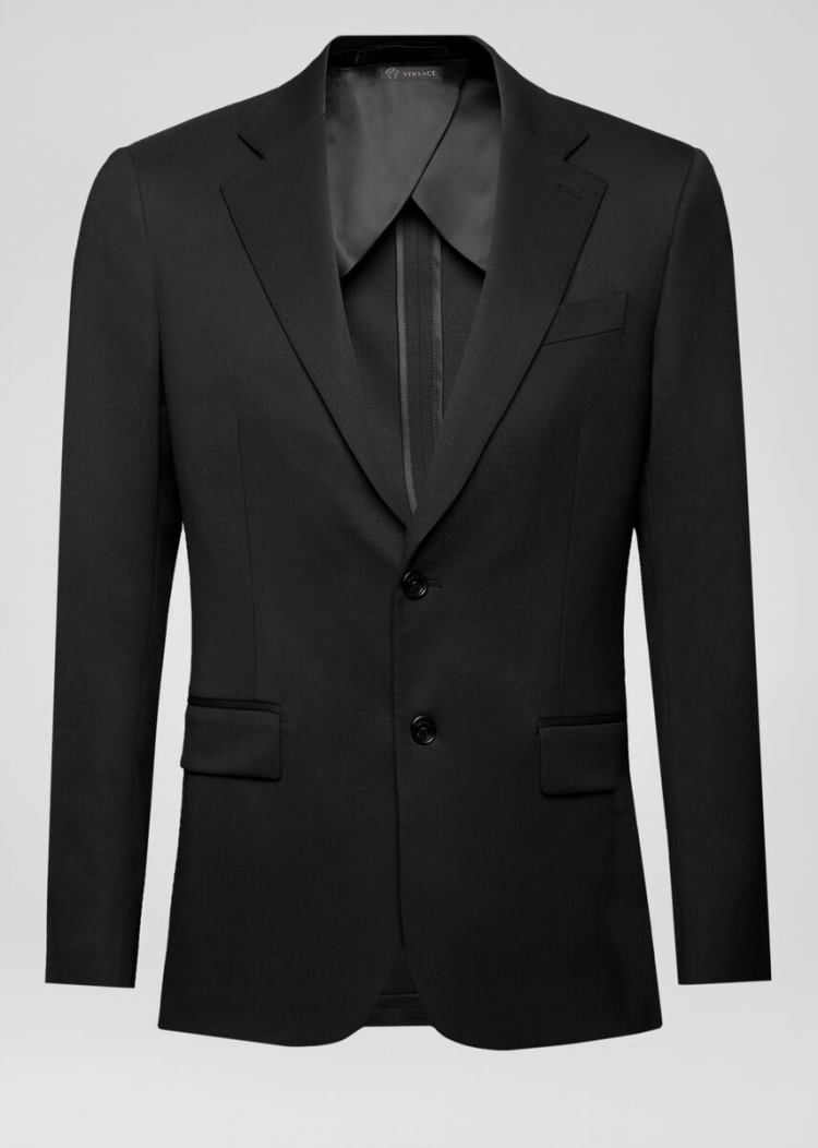Versace Wool Gabardine Blazer Μπλέιζερ ανδρικα μαυρα | PK3TDUD