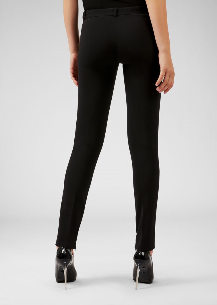Versace Wool φορεμα Trousers παντελόνι γυναικεια μαυρα | BPIM8OF