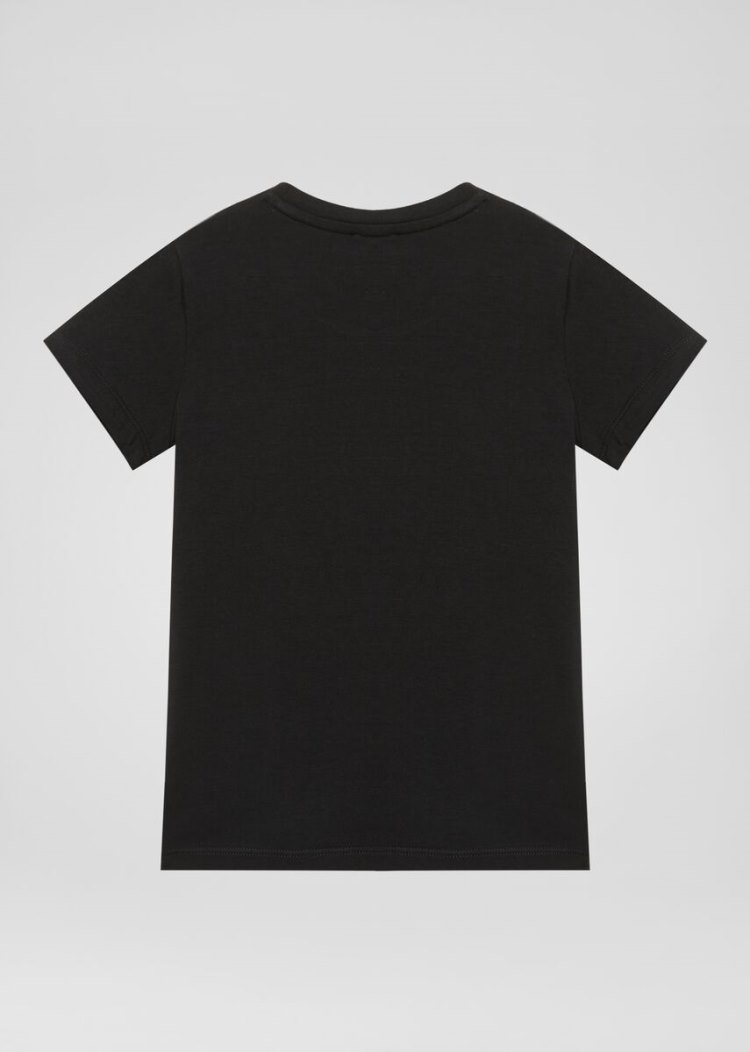 Versace Young 90s Vintage Logo T Shirt μπλουζακια παιδικα μαυρα | HBCSGNW