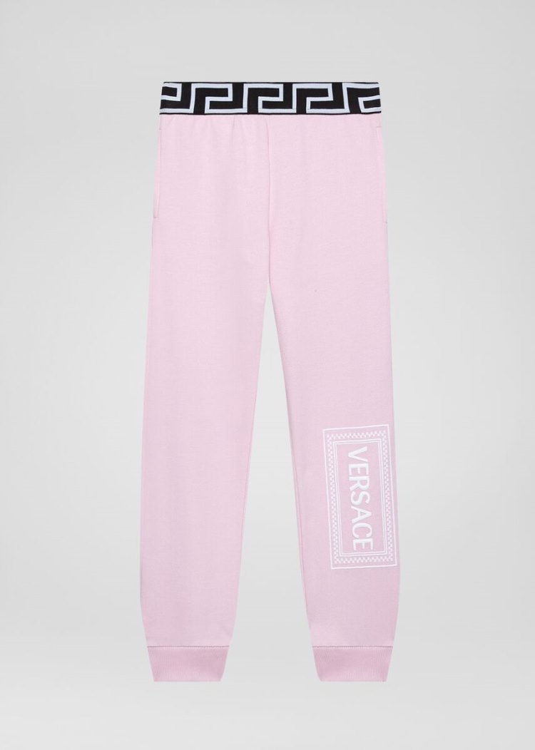 Versace Young 90s Vintage Logo Trackpants παντελόνι παιδικα ροζ | FCEG5O2