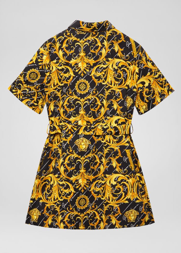 Versace Young Barocco Signature Print Shirt φορεμα φορεμα παιδικα Πολύχρωμο | DTQ57ED