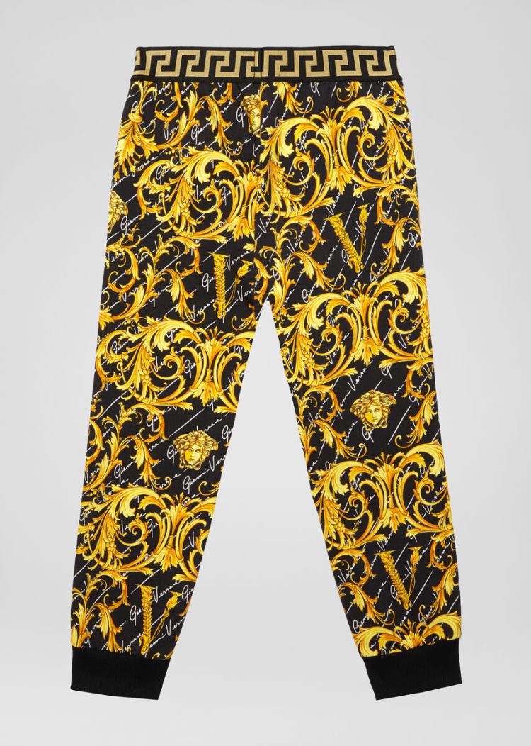 Versace Young Barocco Signature Print Sweatpants παντελόνι παιδικα Πολύχρωμο | 00HRQQI