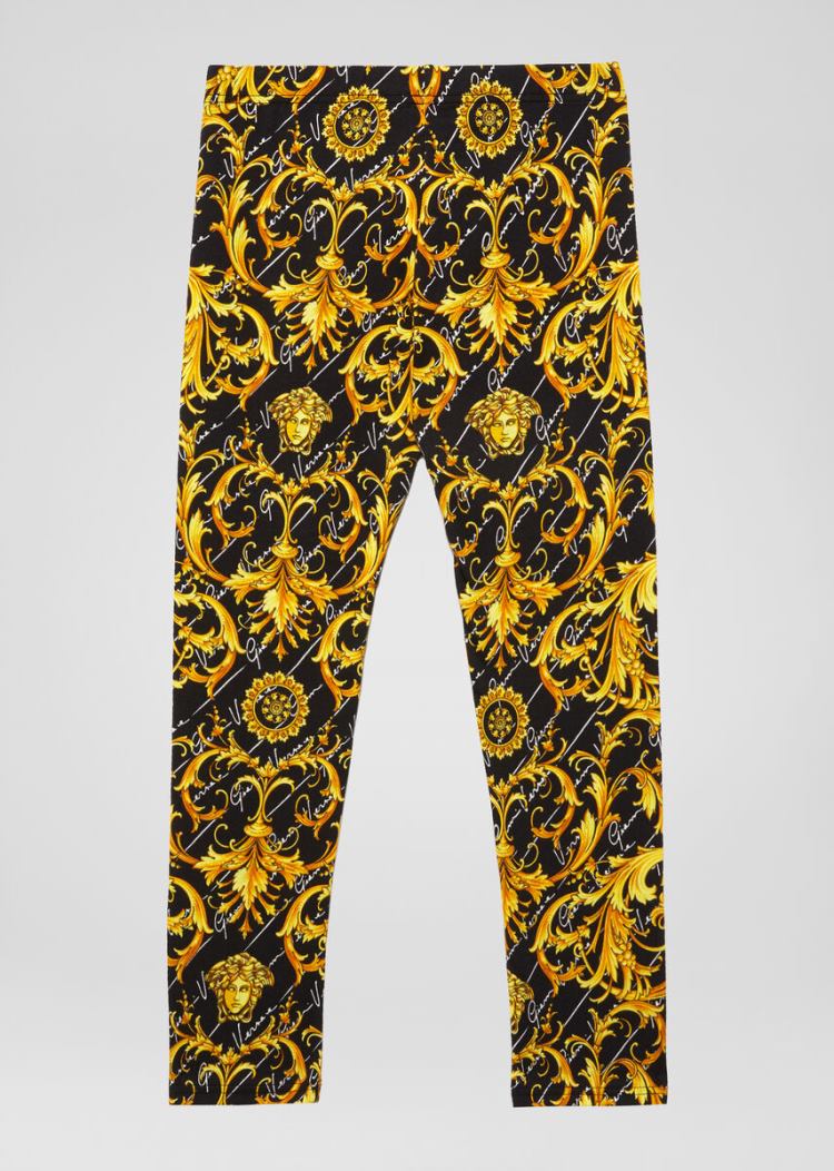 Versace Young Barocco Signature Print Trousers παντελόνι παιδικα Πολύχρωμο | C7LR255