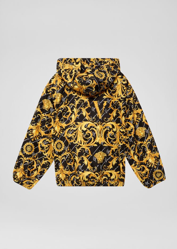 Versace Young Barocco Signature Print Κουκουλοφόρος Jacket μπουφαν παιδικα Πολύχρωμο | 3B5EIOO