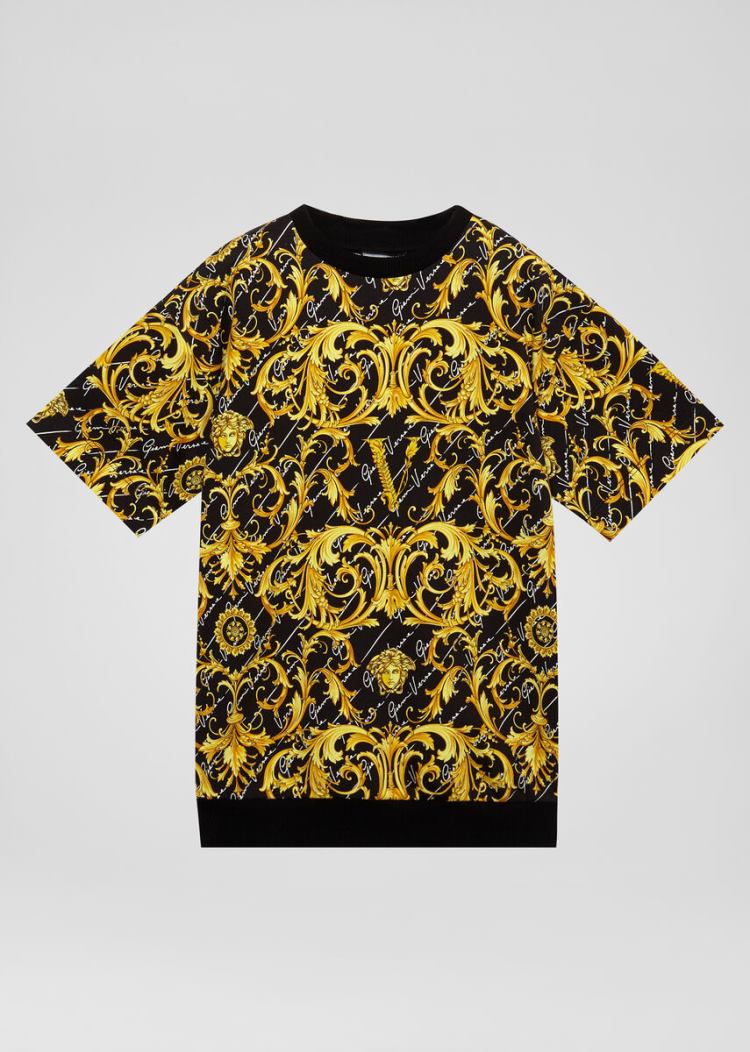 Versace Young Barocco Signature Print φορεμα φορεμα παιδικα Πολύχρωμο | 3IV9PVS