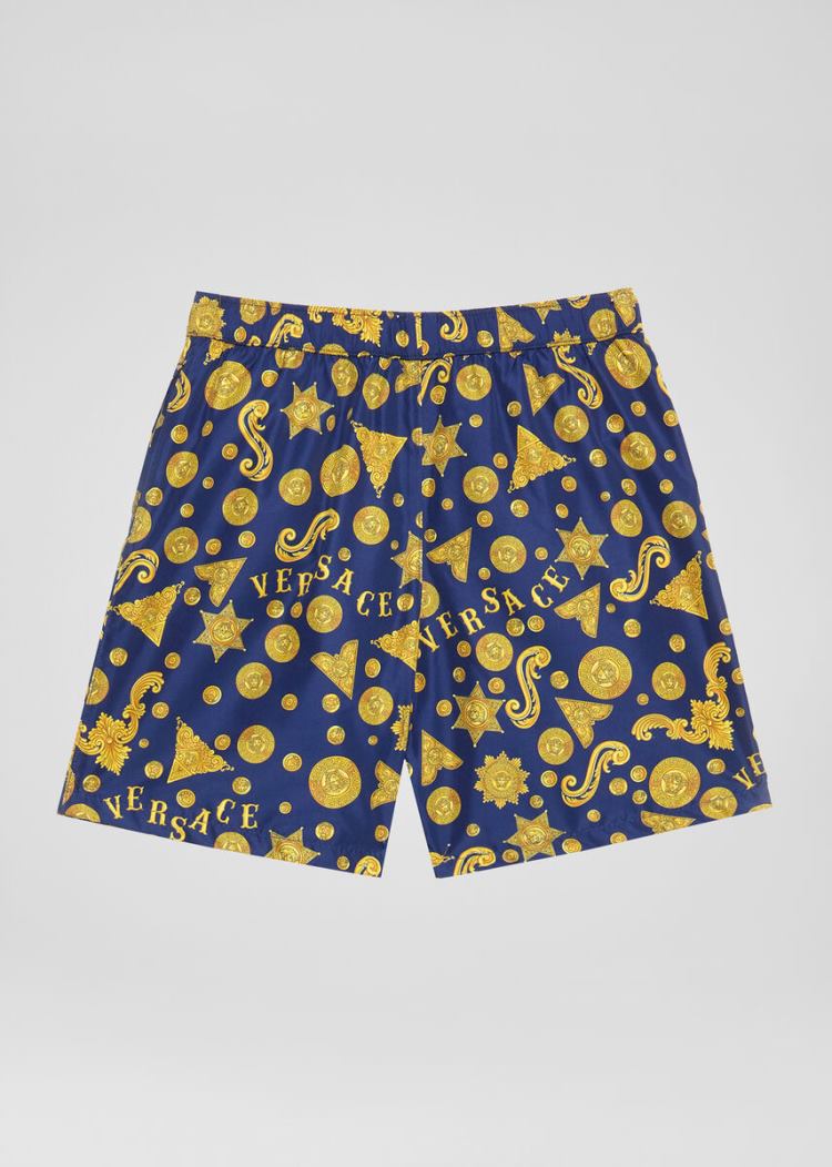Versace Young Barocco Western Print Swim Trunks σορτσ παιδικα Πολύχρωμο | 66I6049
