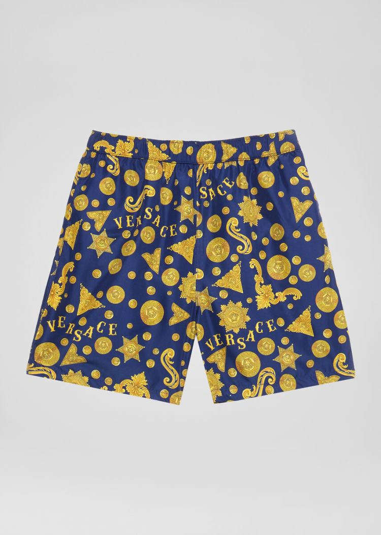 Versace Young Barocco Western Print Swim Trunks σορτσ παιδικα Πολύχρωμο | 66I6049